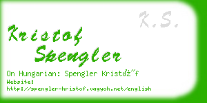 kristof spengler business card